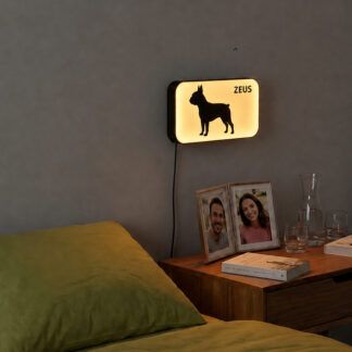 luz de mesilla original personalizada para amantes de las mascotas