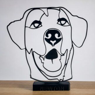 figura decorativa perro labrador con nombre personalizado