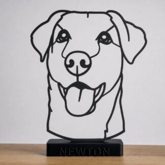 mascota-perro-labrador- estanteria con nombre personalizado