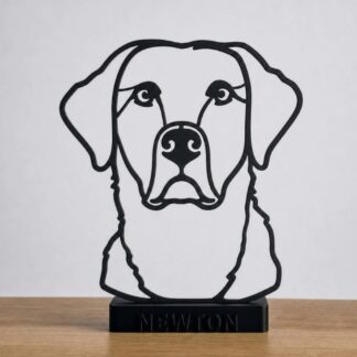 Silueta Decorativa de Perro Labrador Personalizada con Nombre | Modelo 3